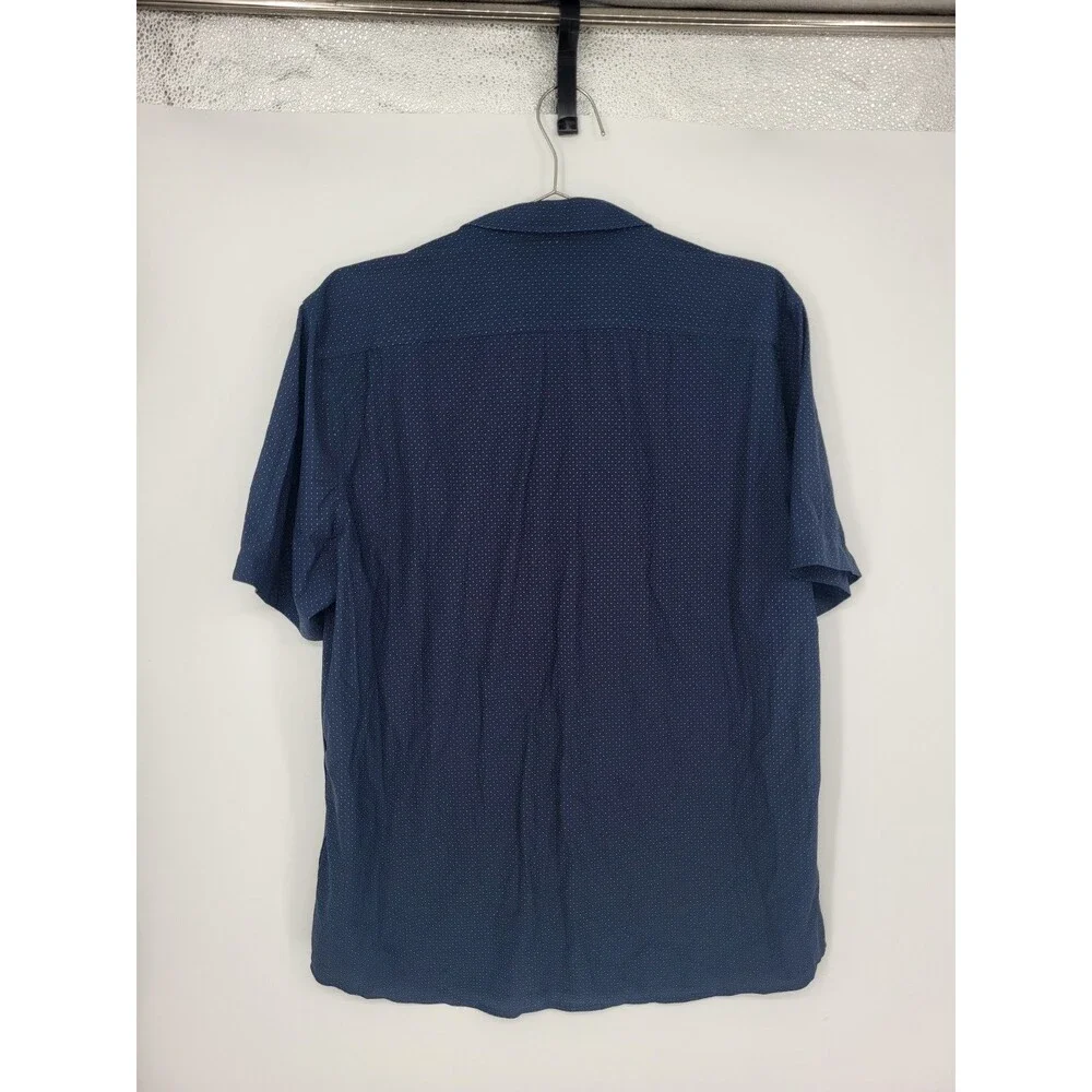 Flag & Anthem Men's Navy Large Short Sleeve Geometric Print Shirt NWOT - Picture 4 of 5